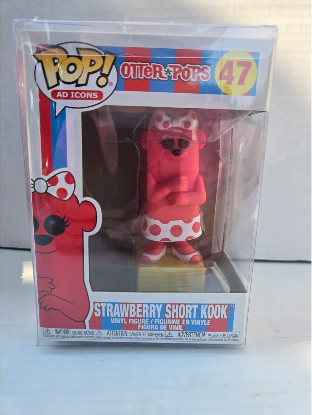 Funko Pop! Ad Icons Otter Pops Strawberry Short Kook Vinyl Figure #47 Vaulted